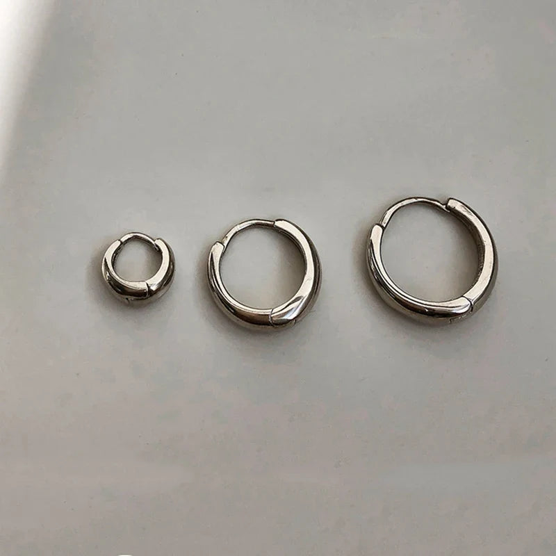 3/6Pcs Set Minimalist Gold Huggie Hoop Earrings | Trendy Metal Circle Earrings for Women and Men