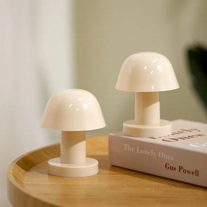 Mini Mushroom LED Night Light | Battery Powered Portable Desk Lamp for Bedroom Decor