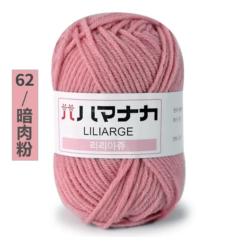 Milk Sweet Soft Cotton Baby Knitting Wool Yarn Thick Yarn Fiber Velvet Yarn Hand Knitting Wool Crochet Yarn for DIY Sweater