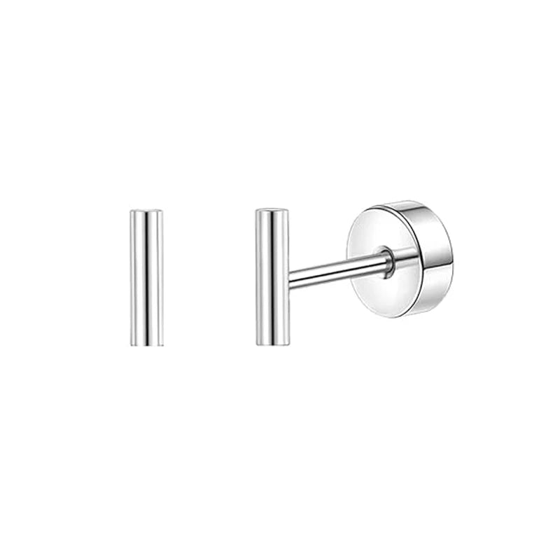 Stainless Steel Crystal Stud Earrings Set | Star Heart Butterfly Cartilage Tragus Helix Piercing Jewelry