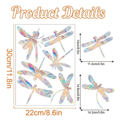 Rainbow Suncatcher Window Stickers | PVC Cat Butterfly Prism Glass Decal