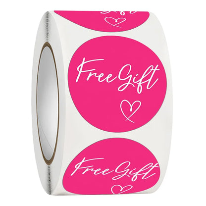Pink Thank You Sticker Labels | 1 Inch Round Small Business Packaging Stickers