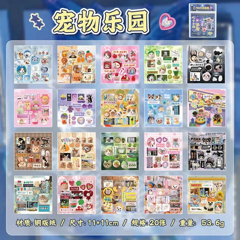 Mr. Paper Cute Foods Scrapbooking Sticker Book | Vintage Fruit Cake Sticker Set for DIY Crafts