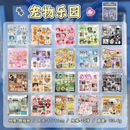 Mr. Paper Cute Foods Scrapbooking Sticker Book | Vintage Fruit Cake Sticker Set for DIY Crafts