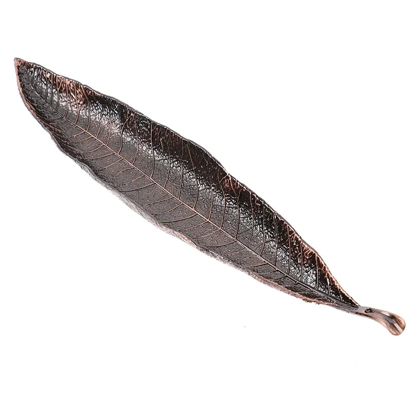 Metal Bodhi Leaf Incense Tray | Zen Incense Burner and Ash Catcher