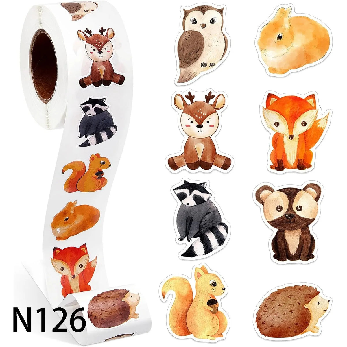 Cute Animal Roll Stickers | Fun Decorative Labels for Kids