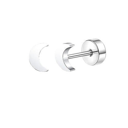Stainless Steel Crystal Stud Earrings Set | Star Heart Butterfly Cartilage Tragus Helix Piercing Jewelry