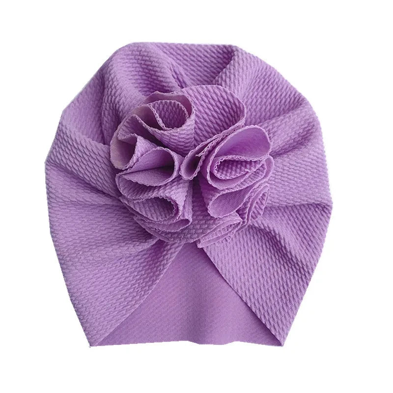 Baby Girl Turban Hat | Lovely Flower Soft Cap for Newborn Photography