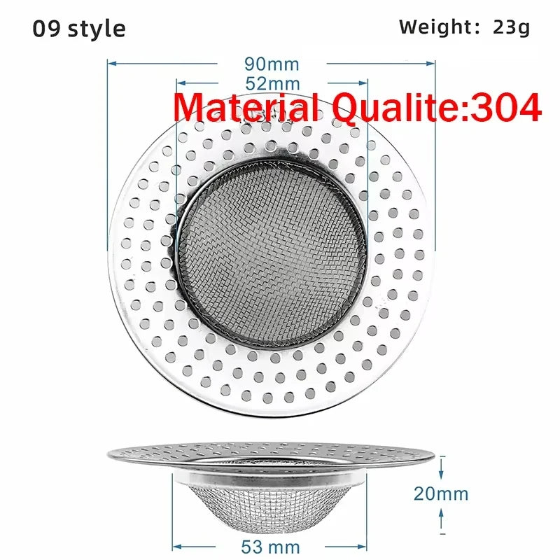 Kitchen Sink Strainer | Stainless Steel Mesh Drain Filter for Sink and Bathroom
