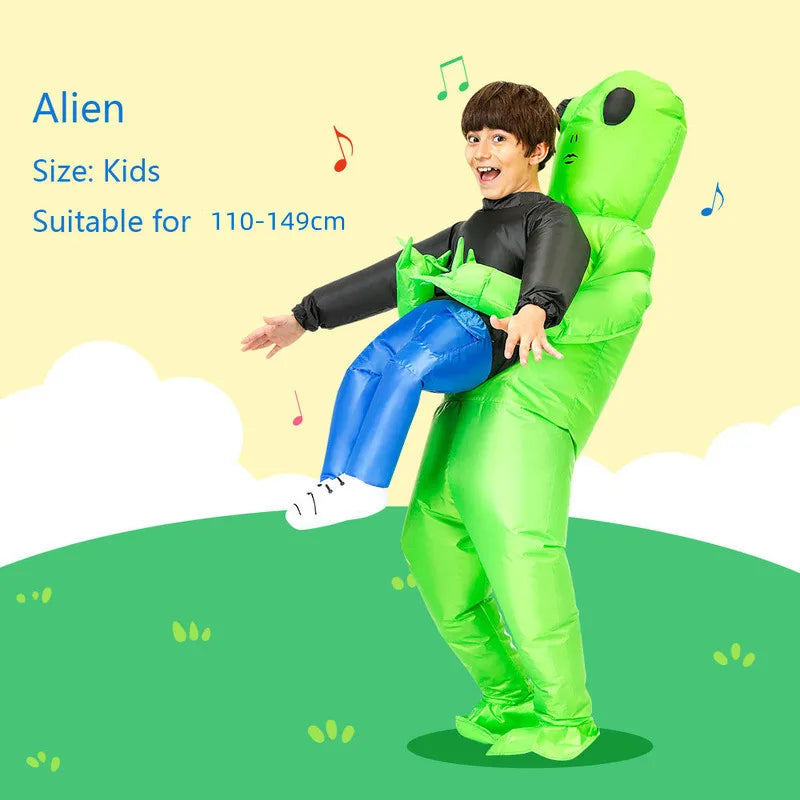 ET-Aliens Inflatable Costume Scary Monster Cosplay For Adult Kids Thanksgiving Christmas Party Festival Stage Children Clothing