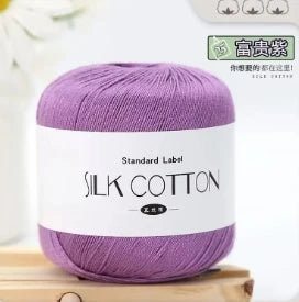 50g/PC Silk Lace Cotton Milk Crochet Yarn Baby Hand-Knitted Warm Soft Knitting Thread for Hand Knitting Supplies Cross Stitch