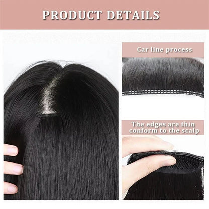 2pcs Clip In Hairpiece | Seamless Synthetic Hair Pad for Women