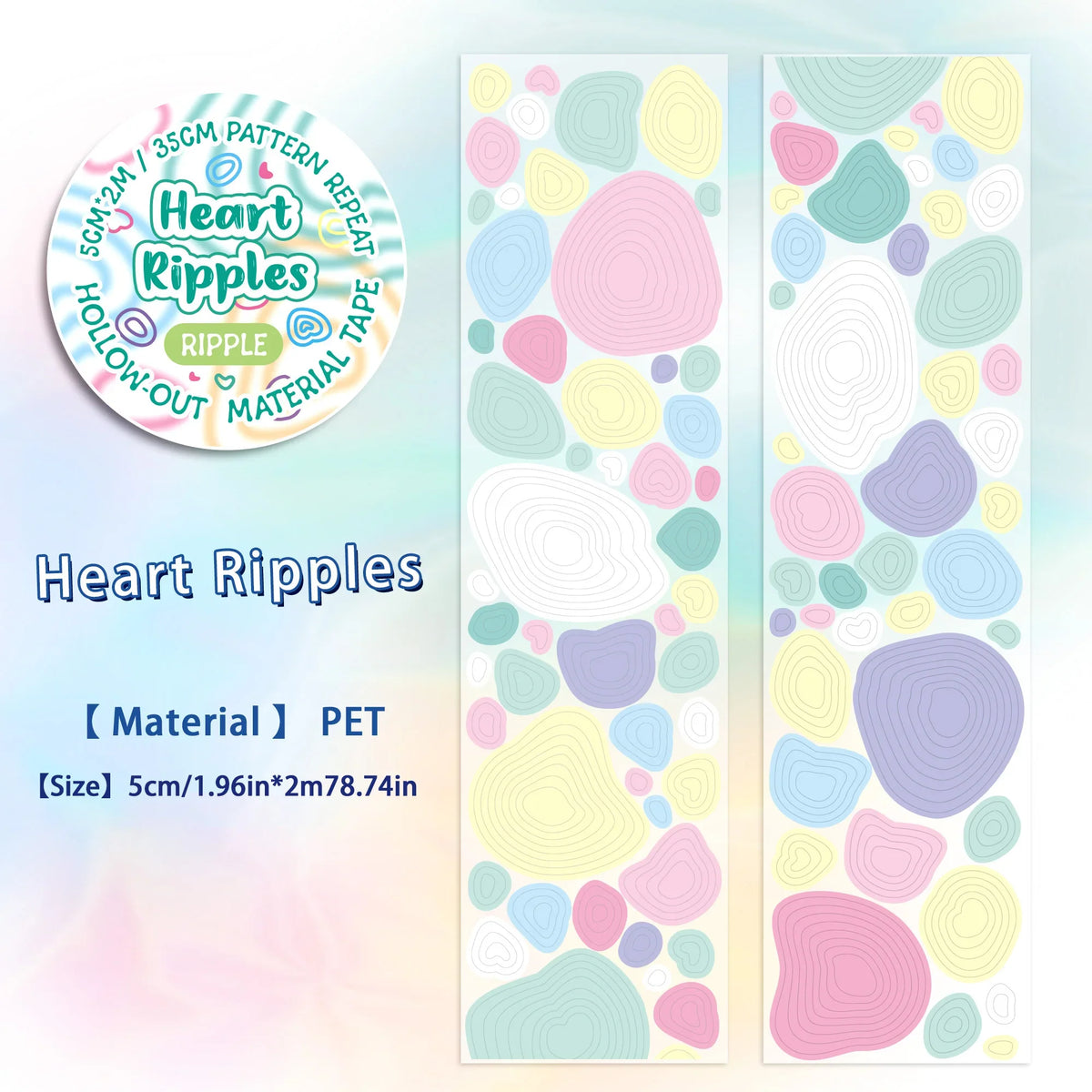 Colorful Star and Heart Die-Cut Stickers | Multi-Layer Hollow Decorative Journal Stickers