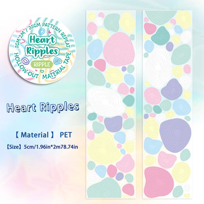 Colorful Star and Heart Die-Cut Stickers | Multi-Layer Hollow Decorative Journal Stickers