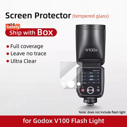 9H Tempered Film Glass Screen Protector Cap for Godox iT30Pro V480 V350 V1 V1Pro V685II V850III V860III TT600 XPro X3 V100 X3Pro