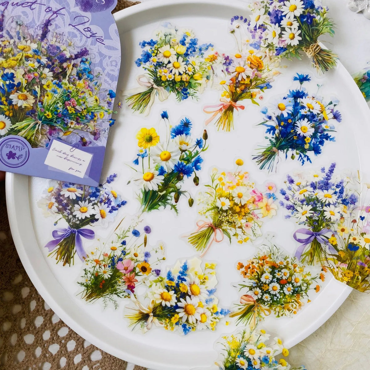 Vintage Floral PET Sticker Pack | 20 Transparent Decals for Junk Journaling