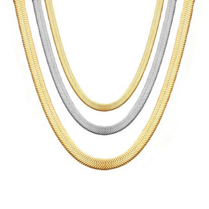Blade Snake Chain Stainless Steel Necklace | Unisex Choker in 2/4/5mm