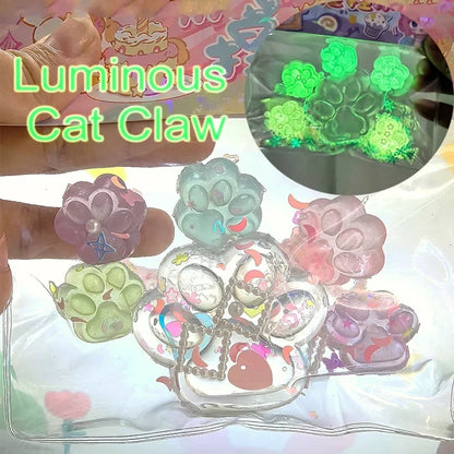Luminous Cat Paw Squishy Toy | Stress Relief Glow-in-the-Dark Decompression Fidget Toy