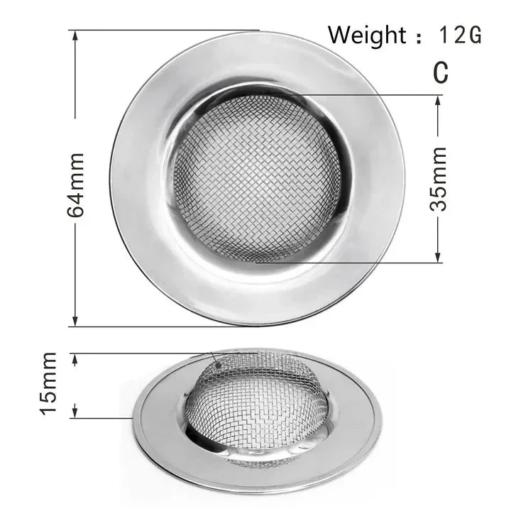 Kitchen Sink Strainer | Stainless Steel Mesh Drain Filter for Sink and Bathroom