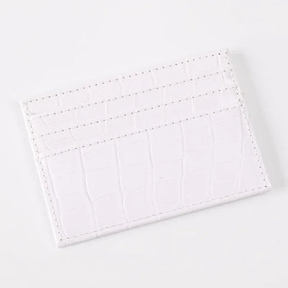 Credit Card Holder for Women Men | Slim Wallet with Crocodile Pattern