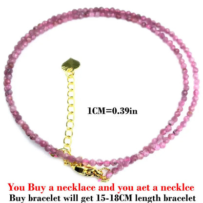 Fashion Faceted 2mm Beads Necklace | Mini Natural Stone Amethyst Quartz Agate Choker