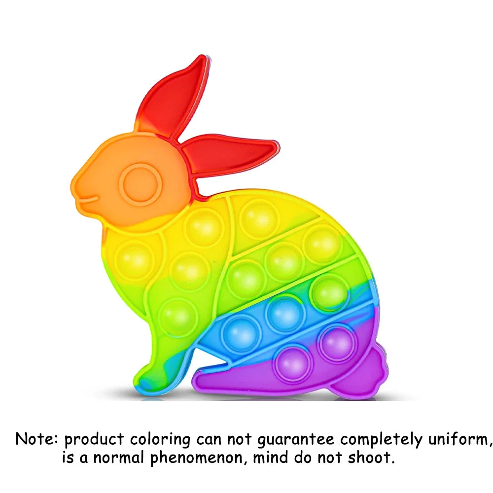 Silicone Rubber Anti Anxiety Stress Relief Push Pop Bubble Rainbow Pumpkin Ghost Fidget Toys Squeeze The Toy for Kids Adults