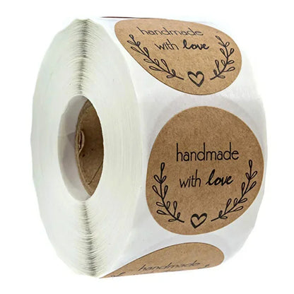 500pcs Handmade With Love Stickers | Baking Label Wedding Party Decoration Envelope Seal