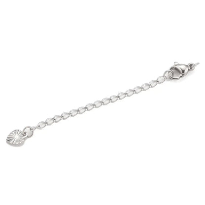 Stainless Steel Extension Tail Chains with Lobster Clasps | 10pcs Jewelry Findings