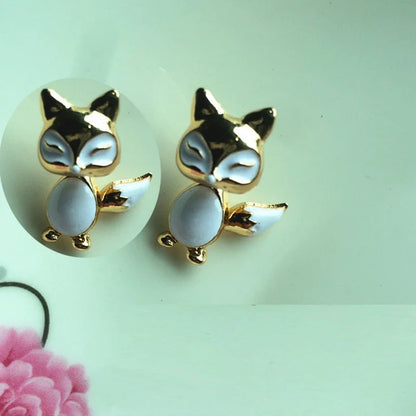 Handmade Polymer Clay Animal Earrings | Cute Dinosaur Cat Dog Stud Earrings for Women