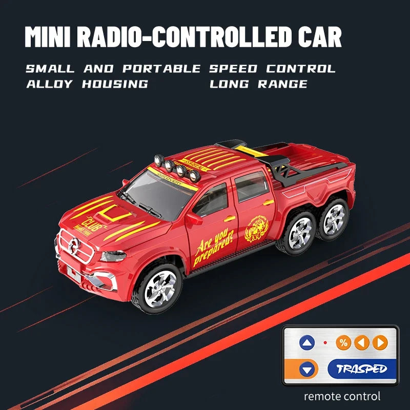 New RC Car MINI Alloy 1/64 Remote Control Car Convenient to Carry 60 Minutes of Work Time Children's Gifts Electronic Toys