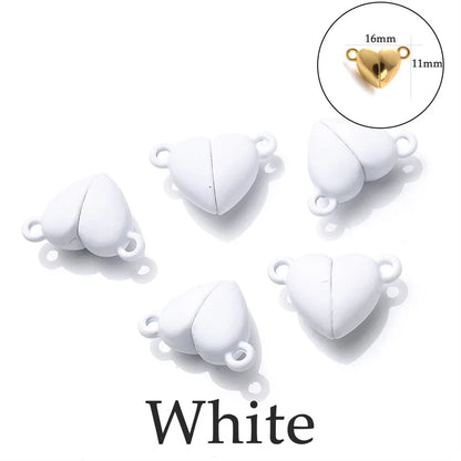 Heart Round Magnetic Clasps Set | DIY Jewelry Connector Charms