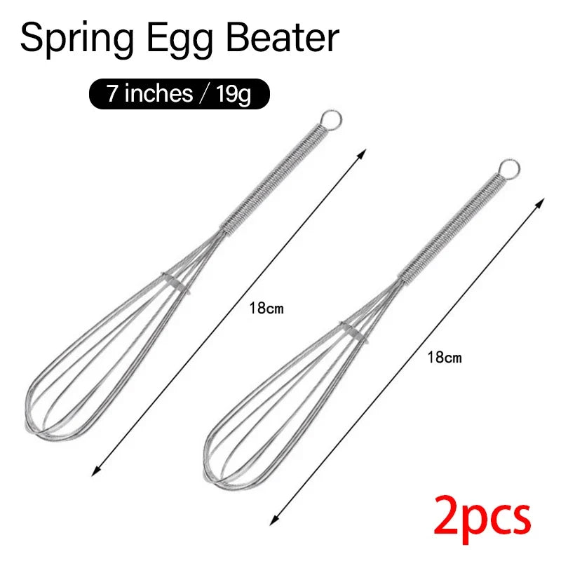 Mini Stainless Steel Balloon Whisk | 3-Wire Manual Egg Beater