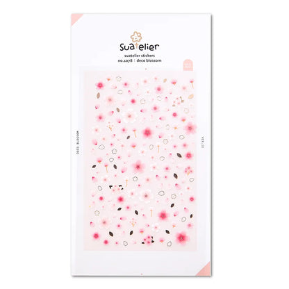 Korean Cherry Blossom Petal Stickers | Sakura Scrapbook and Stationery Set