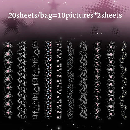 Mr.Paper 20pcs Starlight Series Laser Silver PET Stickers | Holographic Star Decor for Journals and DIY Crafts