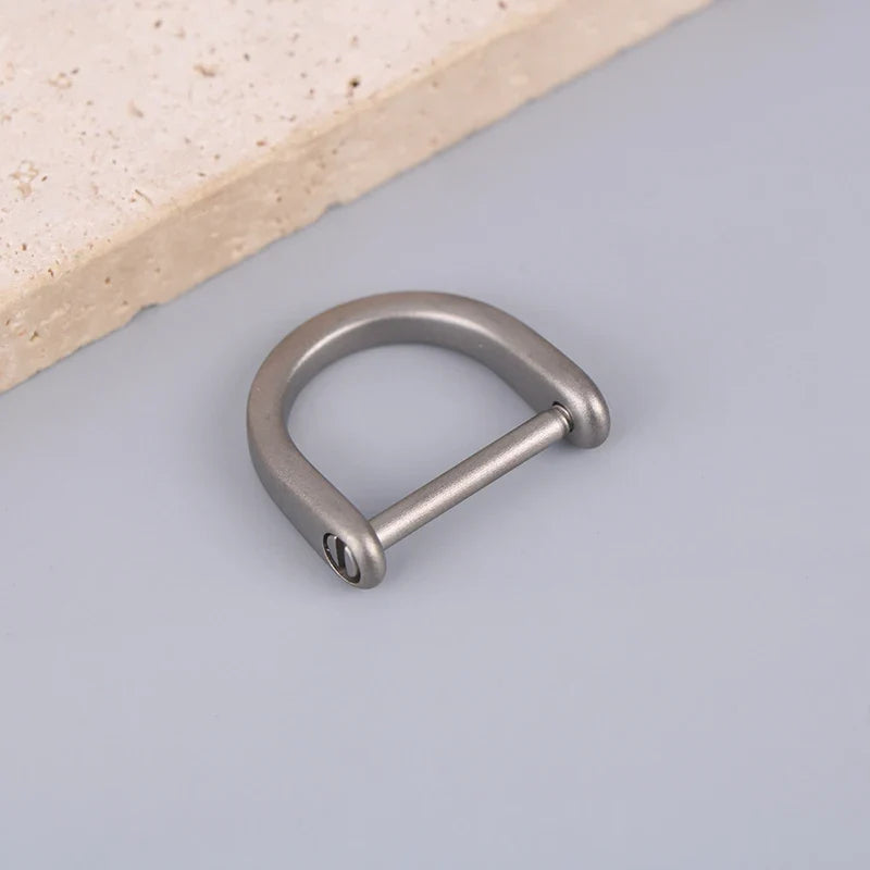 Titanium D Ring Key Shackle | U Shape Horseshoe Key Ring for Car Fob and DIY Leather Key Organizer