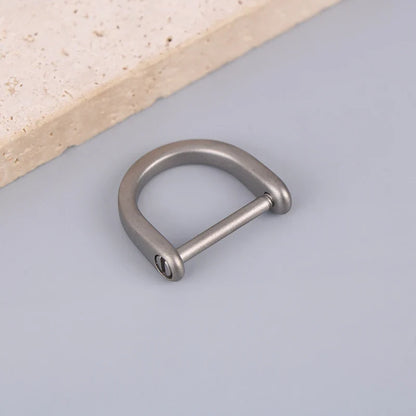 Titanium D Ring Key Shackle | U Shape Horseshoe Key Ring for Car Fob and DIY Leather Key Organizer