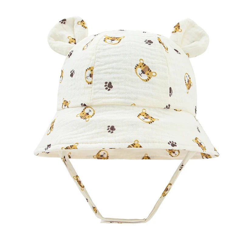 Muslin Baby Sun Hat for Newborn | Cotton Bucket Hat for Infant Summer