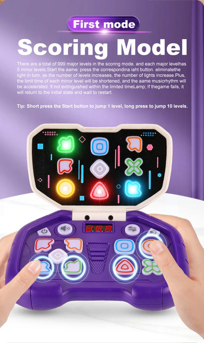 Push-button Quick Push Game Machine Toys Children Puzzles Decompression Music Level Games Breaking Handheld Flip Dancing Machine