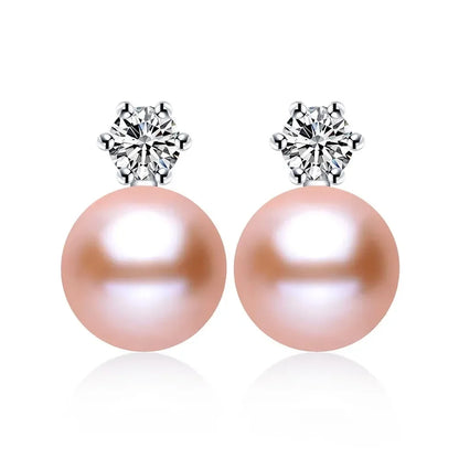 Real Freshwater Pearl Stud Earrings | 100% Genuine AAAA Pearl in 925 Sterling Silver