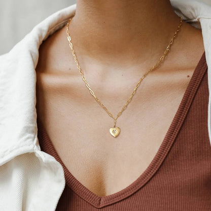 Layered Heart Pendant Necklace | Stainless Steel Minimalist Jewelry for Women