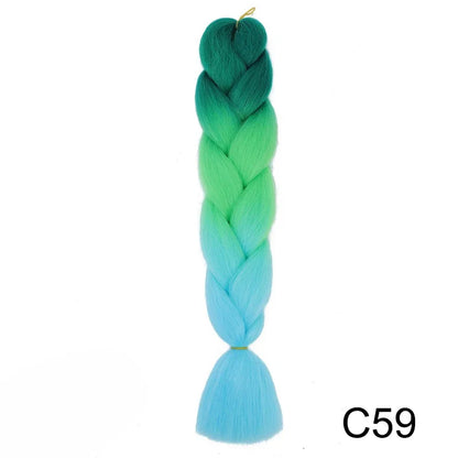 Synthetic Jumbo Braids Hair 24Inch | Ombre Braiding Hair Extensions for Crochet Box Braid Blue Purple