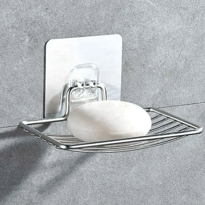 Stainless Steel Soap Rack | Wall Mounted Soap Dish with Drainage Tray