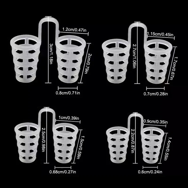 Silicone Anti-Snore Nasal Dilators 4/8Pcs Set | Snoring Nose Clip for Better Sleep