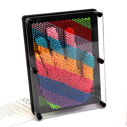 3D Clone Metal Pin Antistress Art Clone Hand Shape Model kid Toys Pinscreen Needle Board Sculptures Painting Carving Pinart Gift