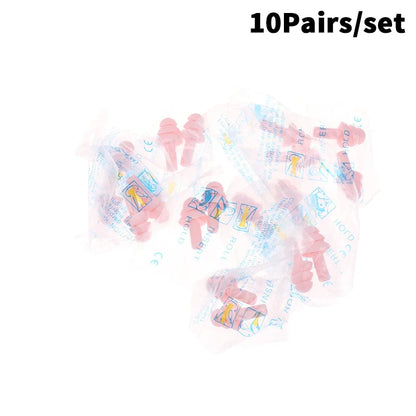 10 Pairs Silicone Anti-Noise Earplugs for Sleep Work Travel | Noise-Canceling Hearing Protection