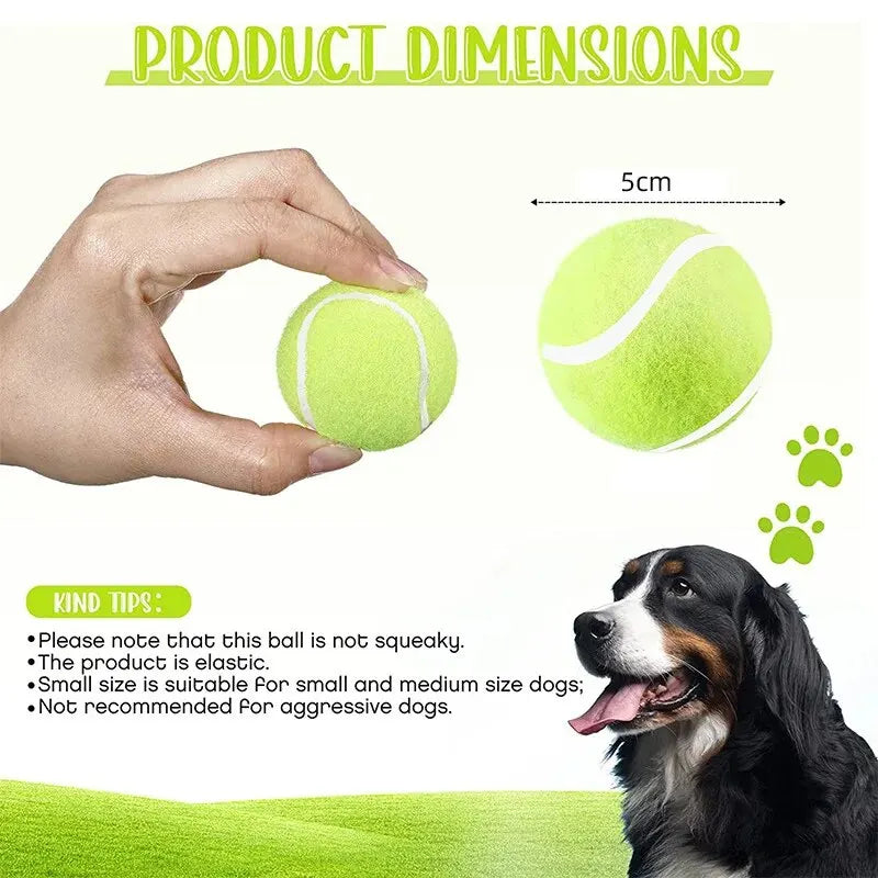 Tennis Balls for Dogs – 2-Inch Small Dog Balls Compatible with Automatic Ball Launchers (12 Pack)
