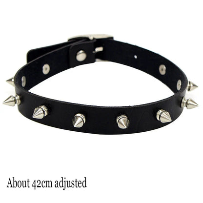 Gothic Bat Heart Lock Punk Choker | Black Leather Collar Necklace