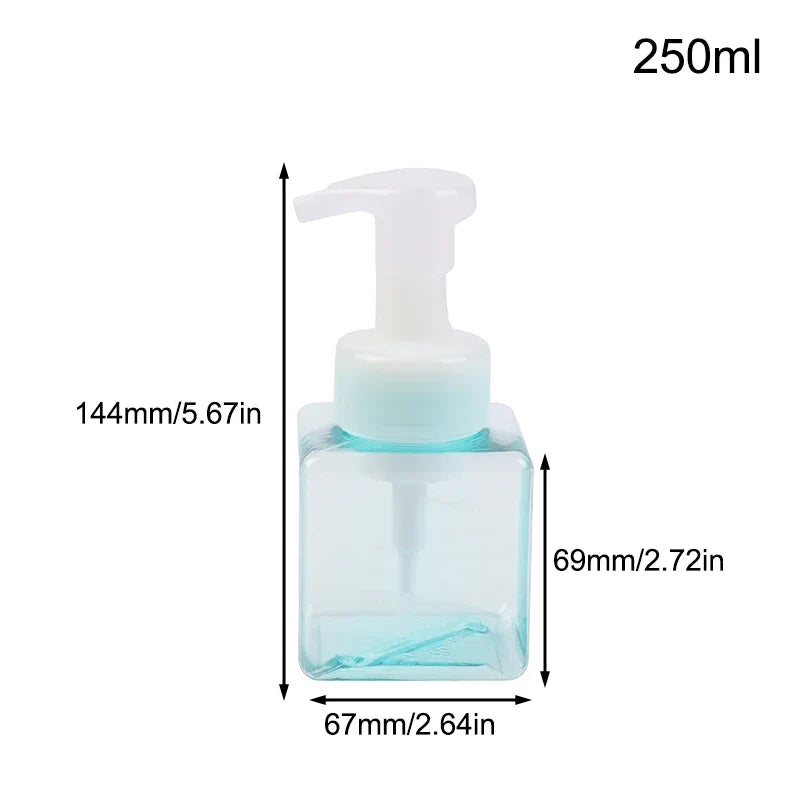 Portable Foam Soap Dispenser | Manual Press Pump Bottle for Bathroom and Travel