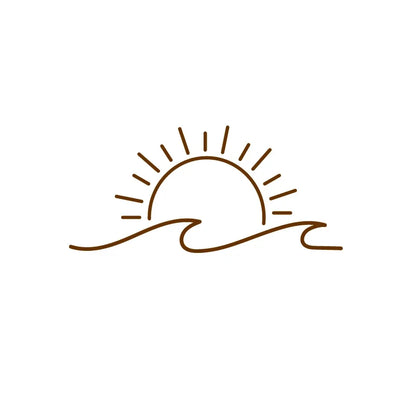 Sunset Over Ocean Scene RV Camper Decal | Beach Sunset Vinyl Sticker for Car Window Laptop Decor