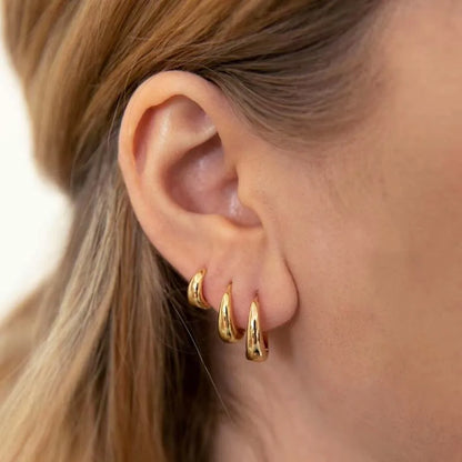 3/6Pcs Set Minimalist Gold Huggie Hoop Earrings | Trendy Metal Circle Earrings for Women and Men